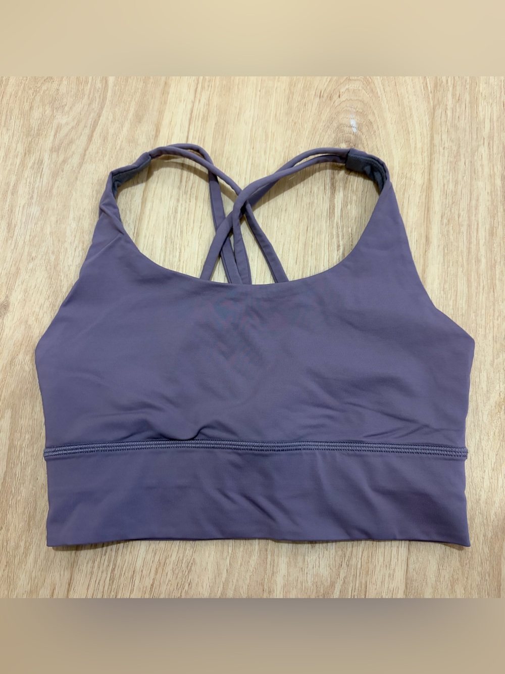 lululemon athletica Strappy Mauve Longline Energy Sports Bra